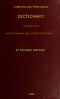 [Gutenberg 53884] • A Biblical and Theological Dictionary / explanatory of the history, manners, and customs of the Jews, and neighbouring nations